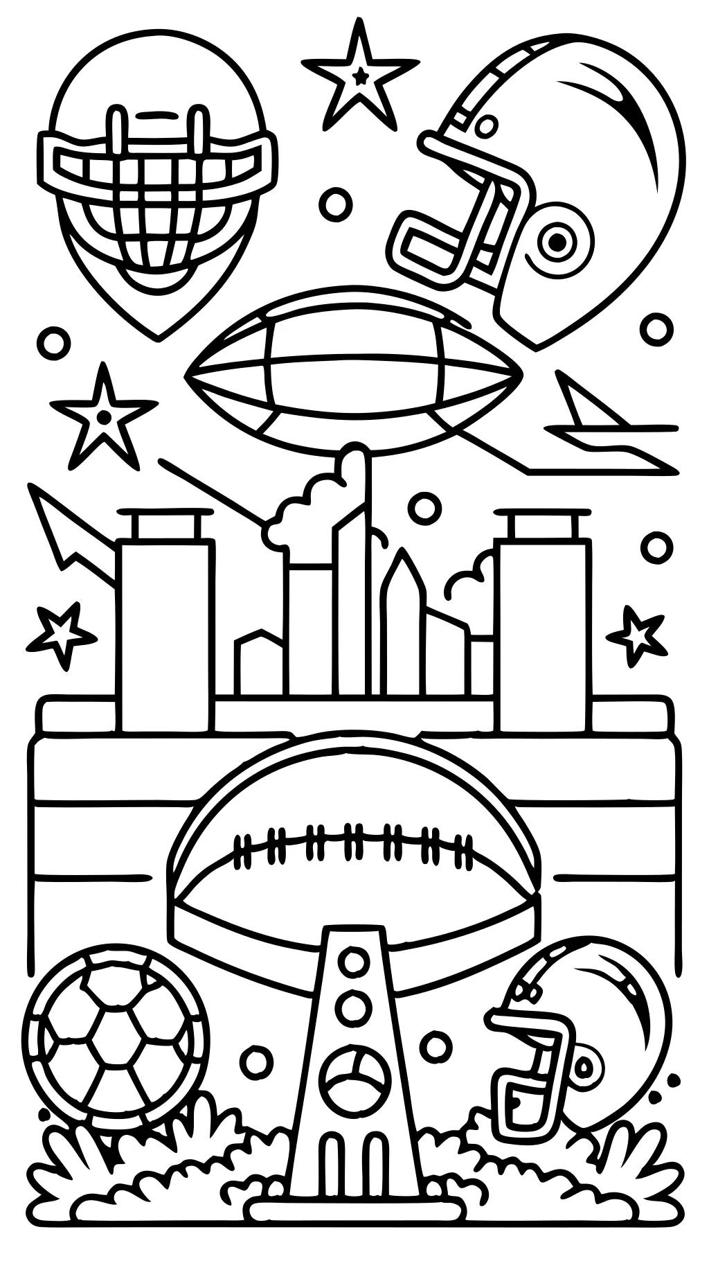 superbowl coloring pages 2024